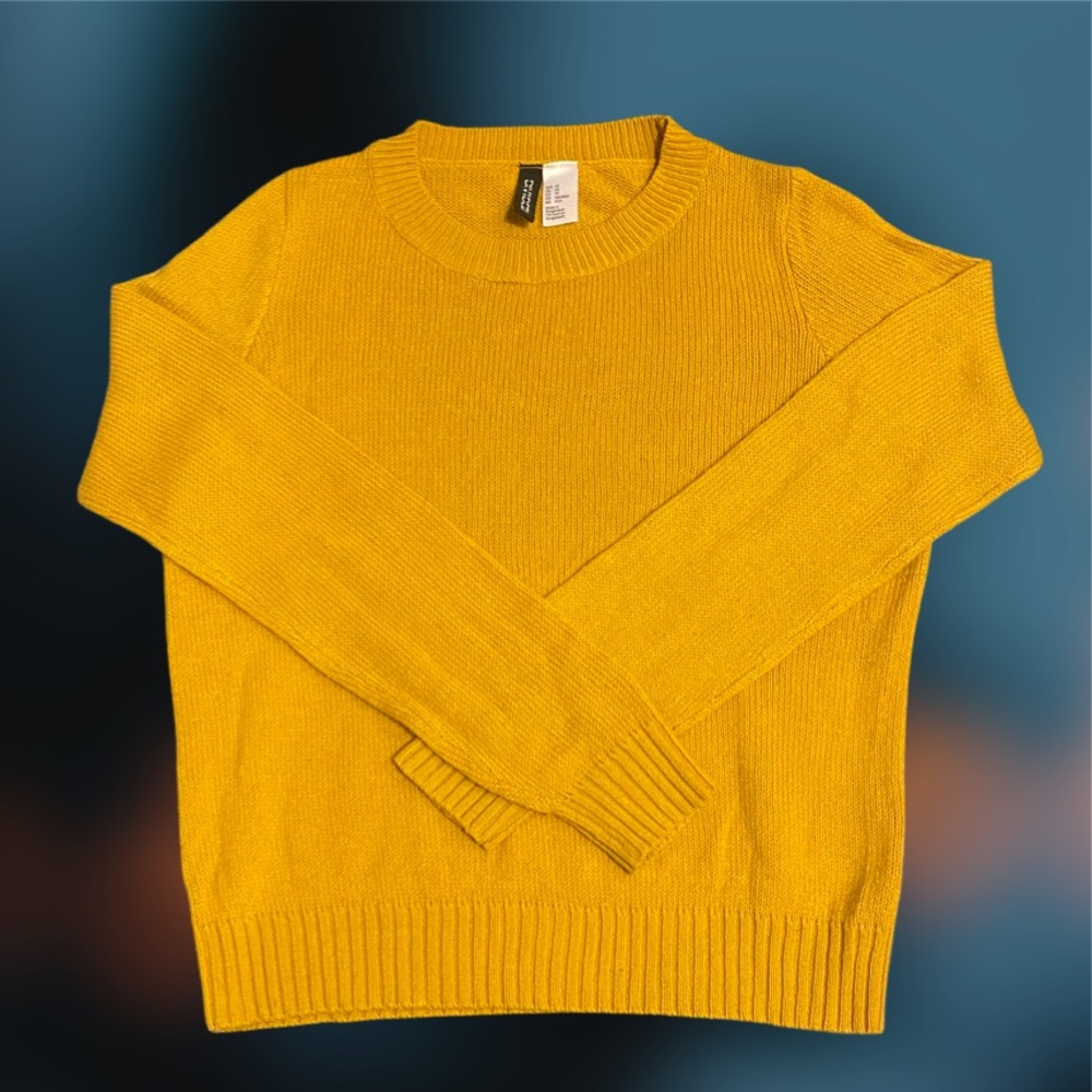 Divided Mustard Sweater- XS